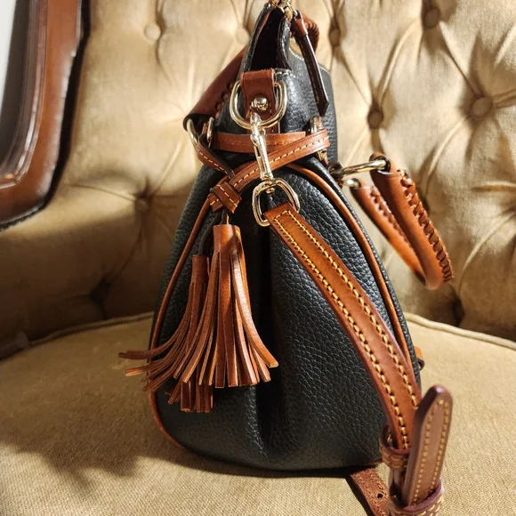 Dooney & Bourke braided pebble grain satchel - Picture 4 of 7